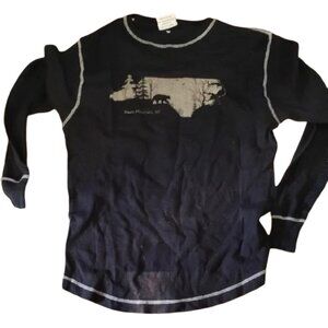 🚨5 For $25🚨J. America Black Graphic NC State Thermal Crewneck Sweater